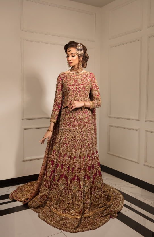 Zarina - Mermaid Silhouette with an Attached Cape Paired with Lehenga