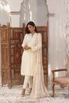 3 Piece Cotton Embroidered (Stitched) - Sparkling Water