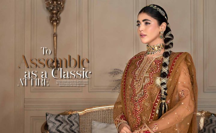 JJ EMBELLISH Luxury Collection Vol-07 Design - 01 Harvest Gold Janique Pk
