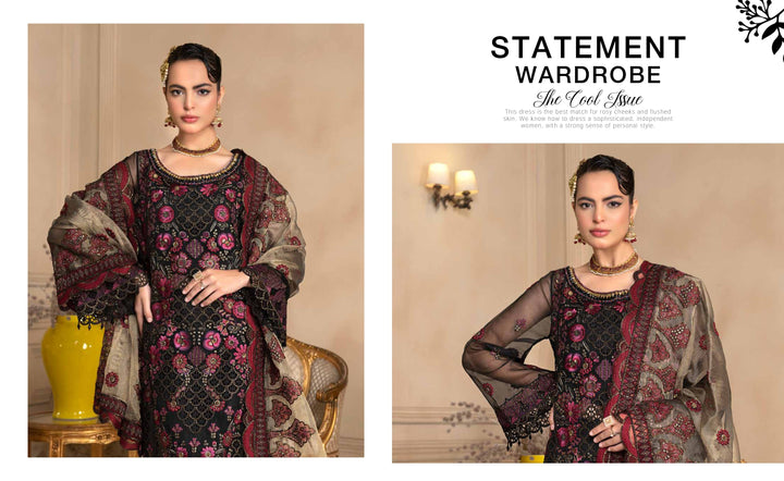 JJ EMBELLISH Luxury Collection Vol-07 Design - 04 Nature Black Janique Pk