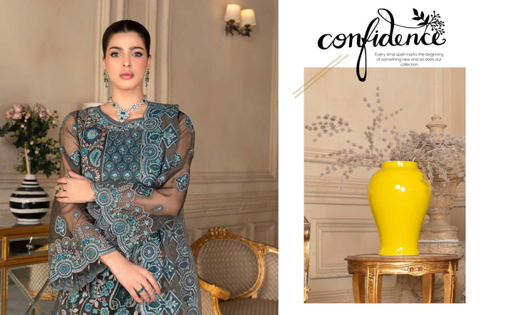 JJ EMBELLISH Luxury Collection Vol-07 Design - 06 Sky Blue Janique Pk