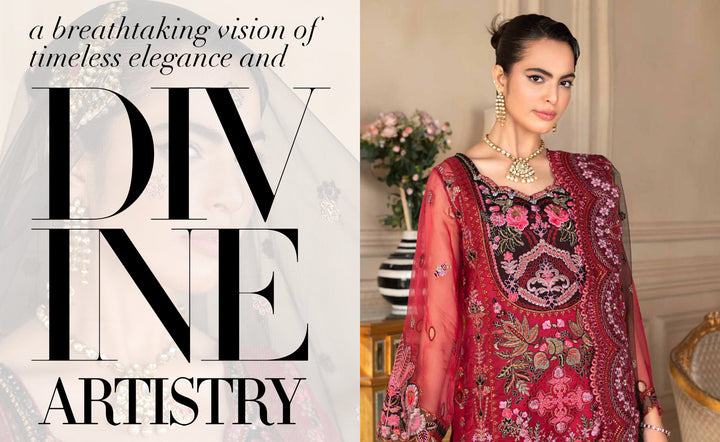 JJ EMBELLISH Luxury Collection Vol-07 Design - 07 Rose Red Janique Pk