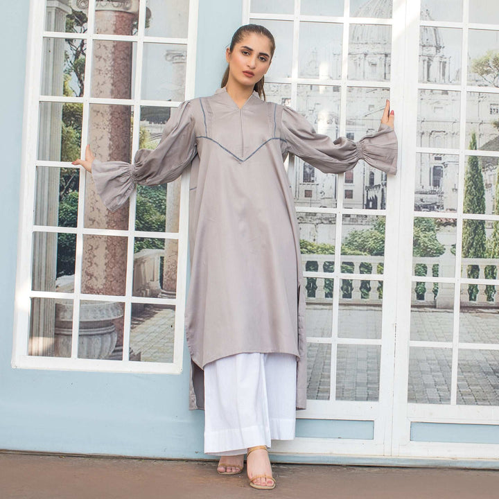 1 Piece Cotton Embellished Satin Kurta