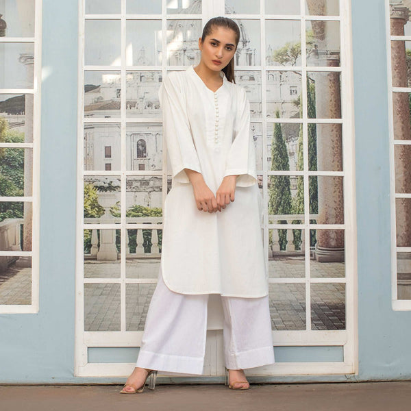 1 Piece Cotton Embellished long Kurta