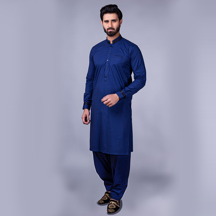 ER 213 Dark Blue Men Shalwaz Kameez Edge Republic