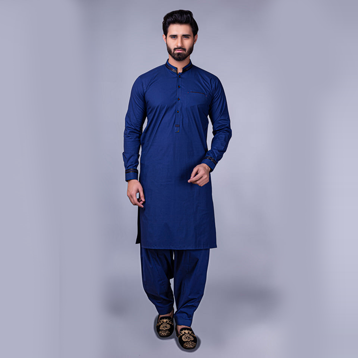 ER 213 Dark Blue Men Shalwaz Kameez Edge Republic