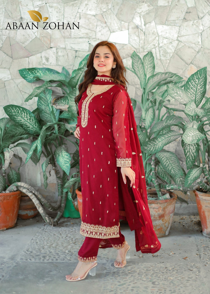 Ada Maroon 3 pieces ABAAN ZOHAN