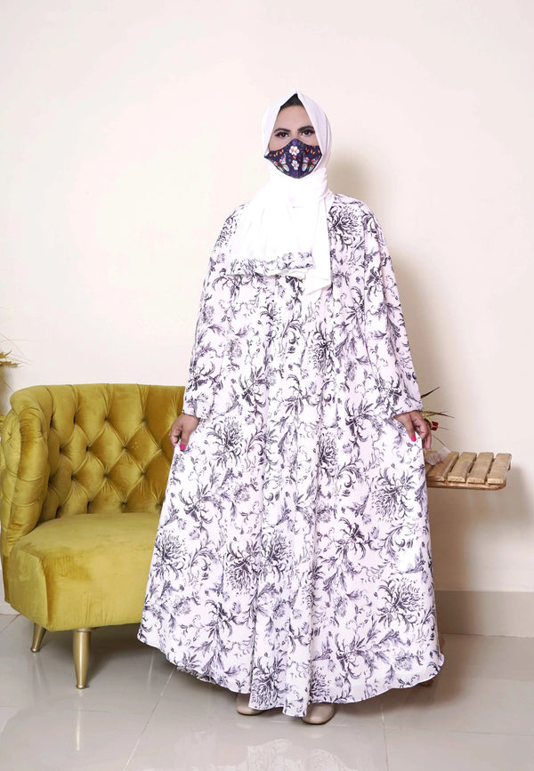 Stone Style Printed Abaya Abaya Heavens