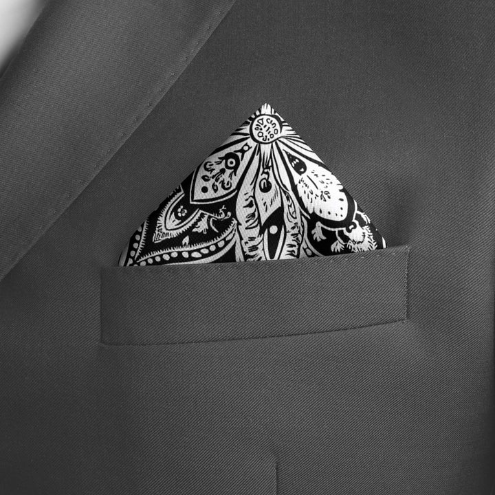 Black Pocket Square | Pocket Square | Black Wolf