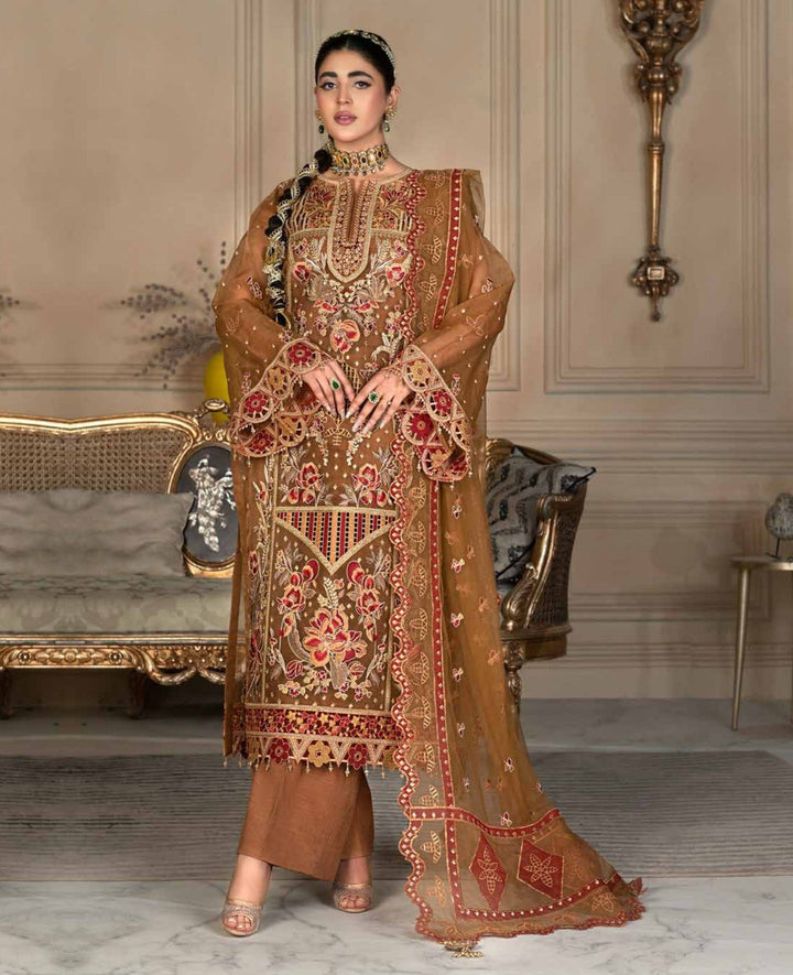 JJ EMBELLISH Luxury Collection Vol-07 Design - 01 Harvest Gold Janique Pk
