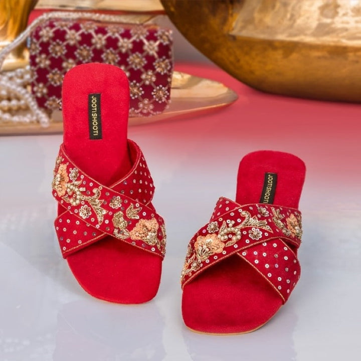 Akaya Slides (Red) Jooti Shooti