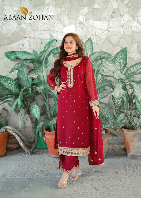 Ada Maroon 3 pieces ABAAN ZOHAN