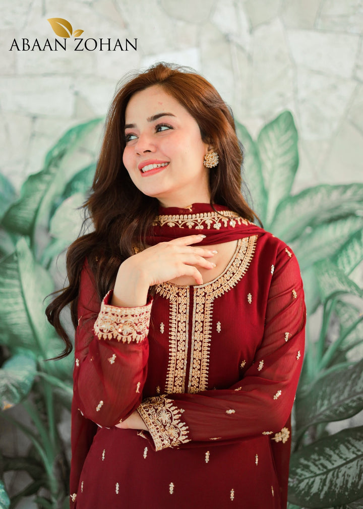 Ada Maroon 3 pieces ABAAN ZOHAN