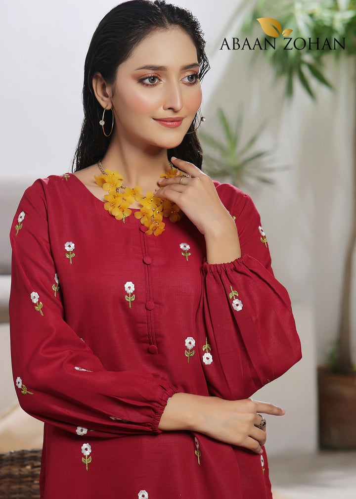 Akkas-Maroon 2 pieces ABAAN ZOHAN