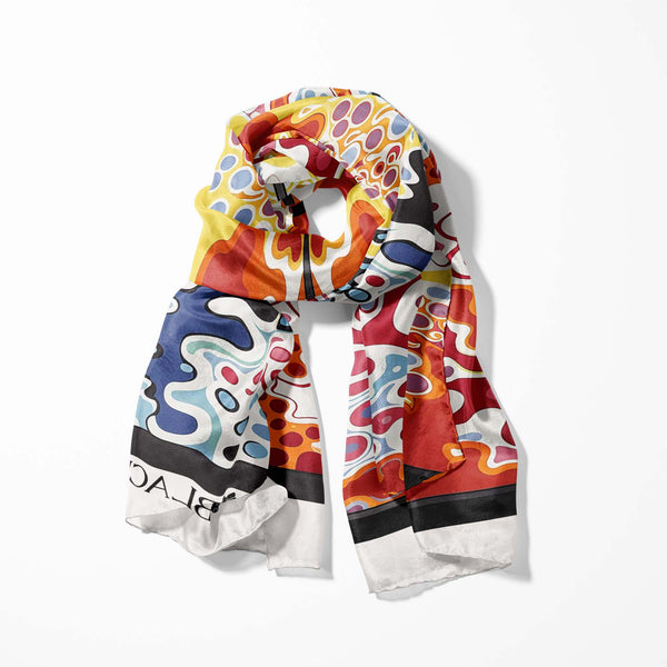 ABSTRACT KEYNOTE MEN SCARF - PREMIUM COLLECTION Black Wolf