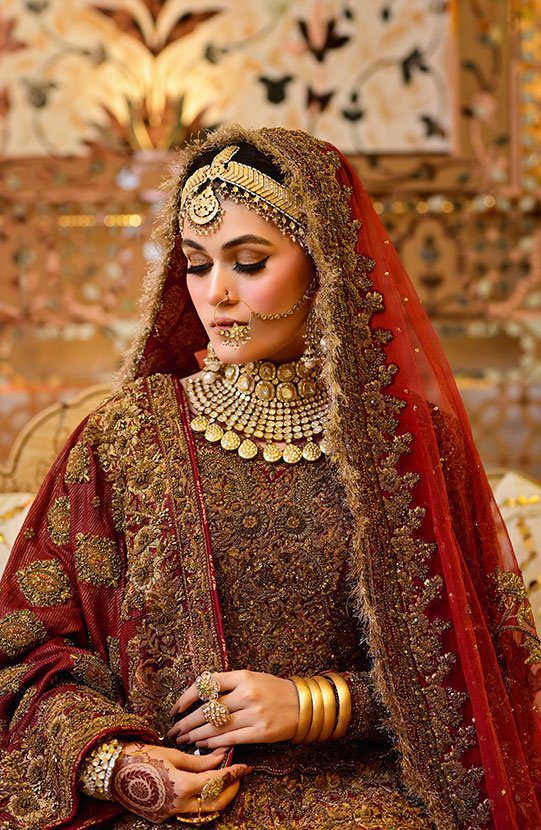 Zeba - Fully Embellished Lehenga Choli with a Net Veil and Shawl