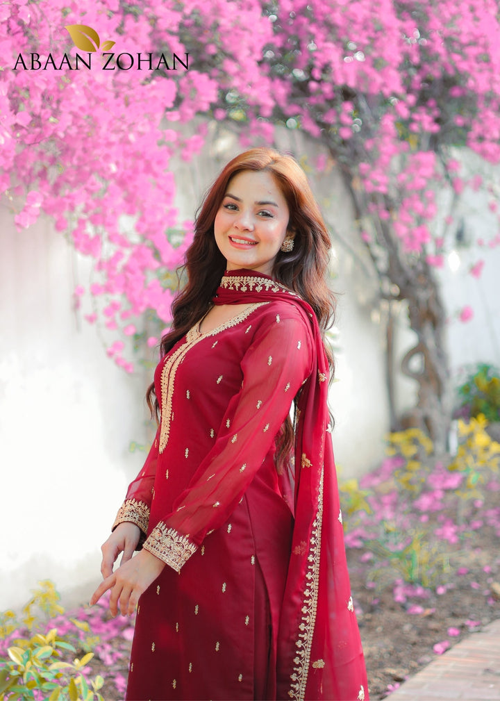 Ada Maroon 3 pieces ABAAN ZOHAN