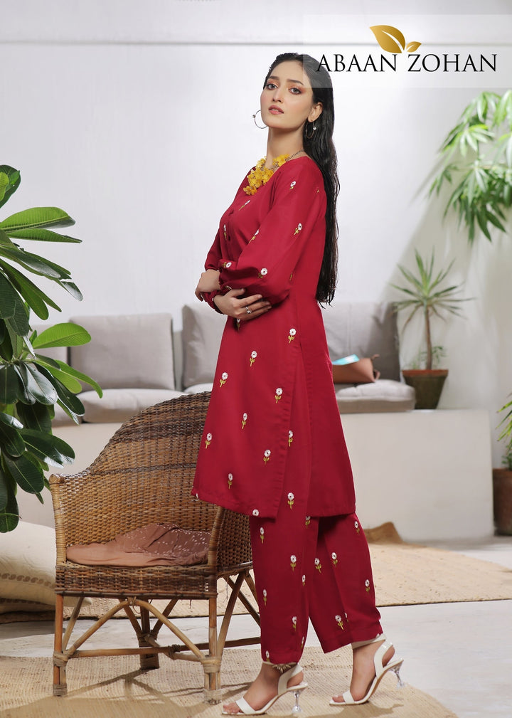 Akkas-Maroon 2 pieces ABAAN ZOHAN