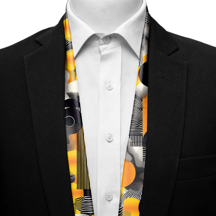 ABSTRACT VINTAGE MEN SCARF - PREMIUM COLLECTION Black Wolf