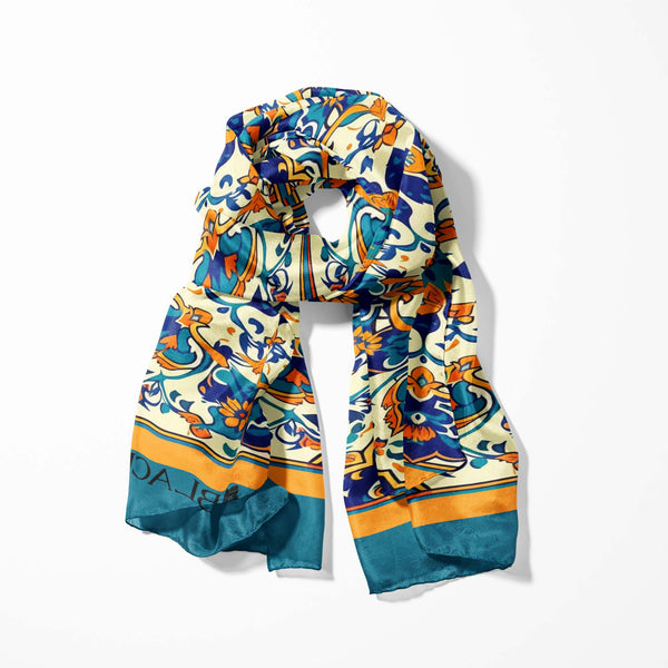 ARABESQUE VINTAGE ELEGANT MEN SCARF - PREMIUM COLLECTION Black Wolf