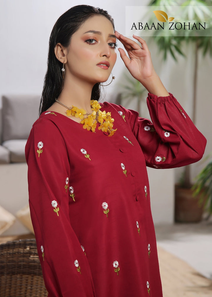Akkas-Maroon 2 pieces ABAAN ZOHAN