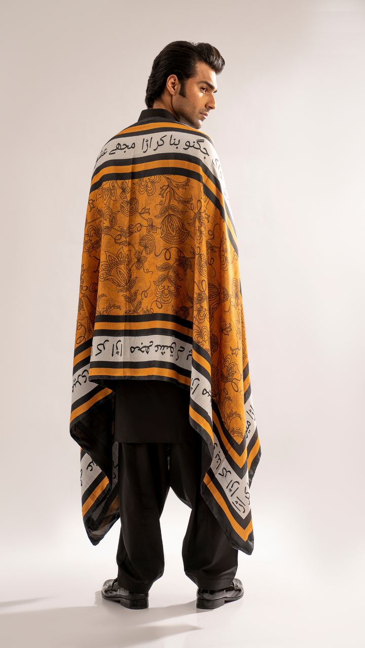SH 16 Men's Shawl Gul-e-Naksh Odhni Edge Republic