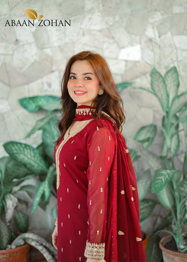 Ada Maroon 3 pieces ABAAN ZOHAN