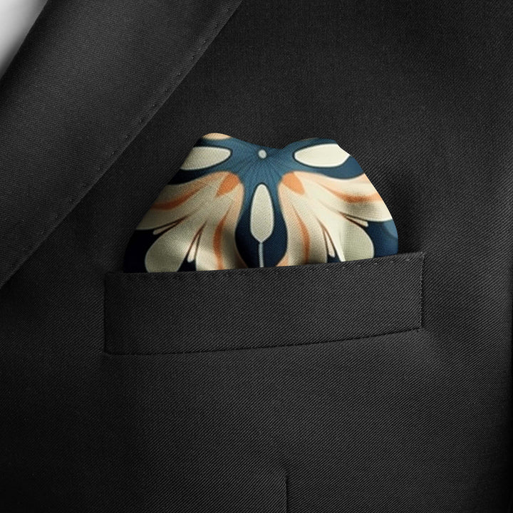 Floral Pocket Square | Men's Pocket Square | Black Wolf