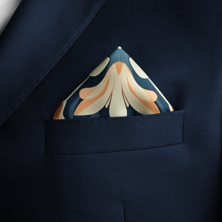 Floral Pocket Square | Men's Pocket Square | Black Wolf