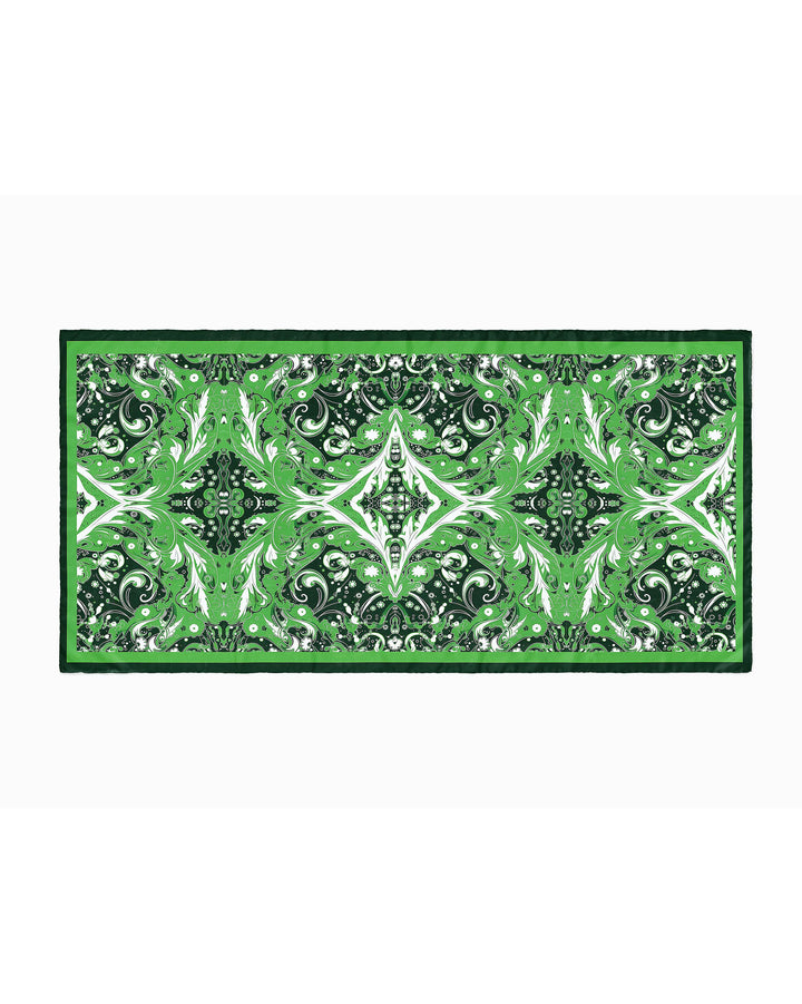 Women's Green Hijab | Greeen Silk Hijab | Black Wolf