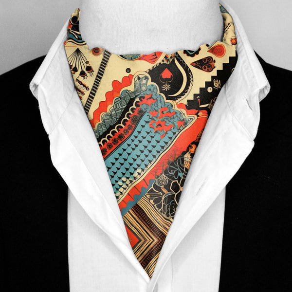 Black Silk Ascot | Women's Luxurious Ascot | Black Wolf
