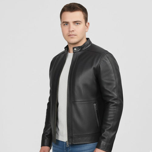 Black Cow Leather Jacket
