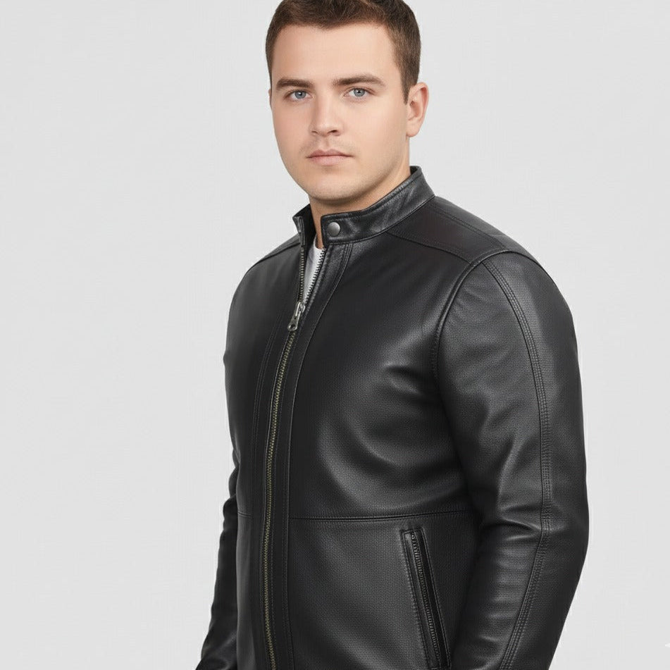 Black Cow Leather Jacket