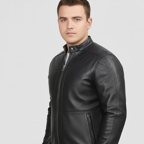 Black Cow Leather Jacket