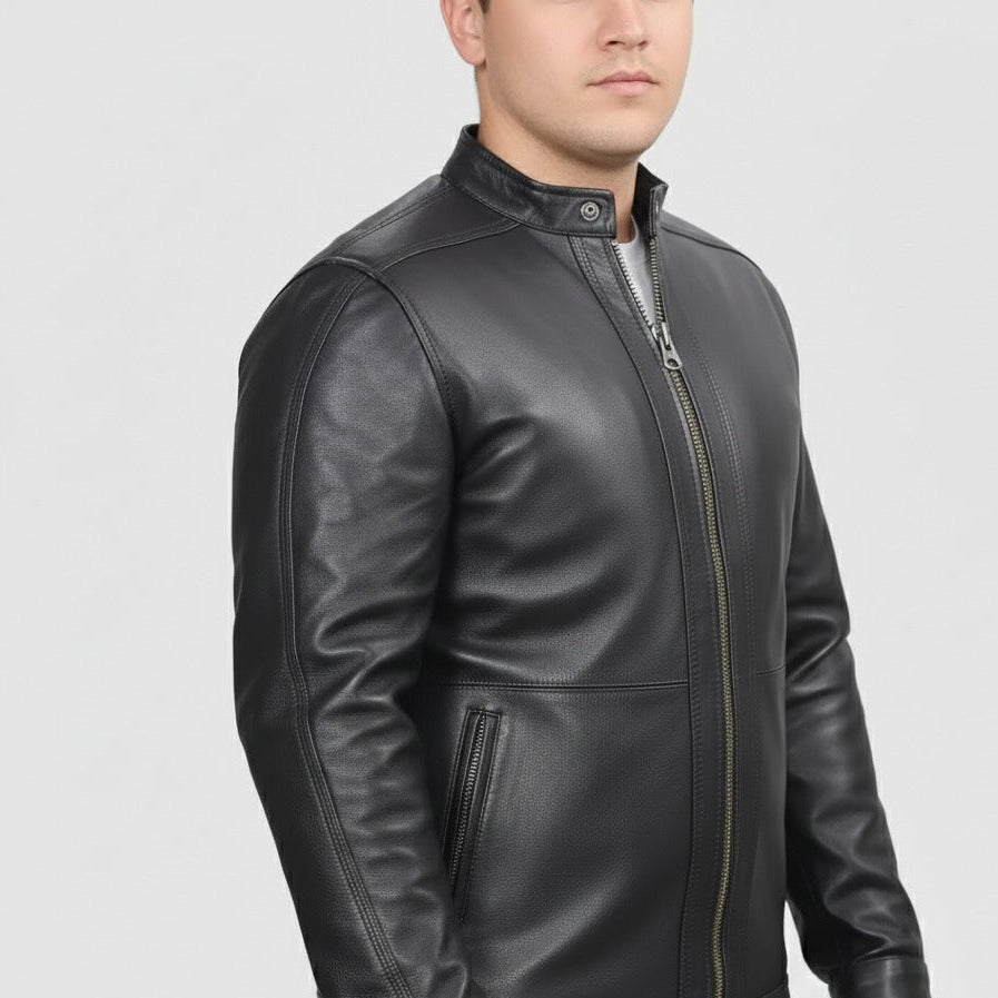 Black Cow Leather Jacket