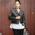 Black Premium Sheep Leather Biker Jacket