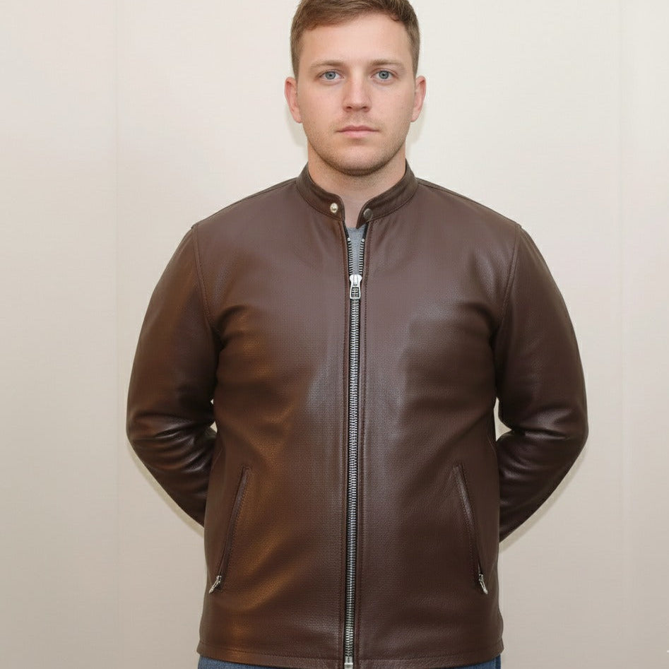 Brown Cow Leather Jacket