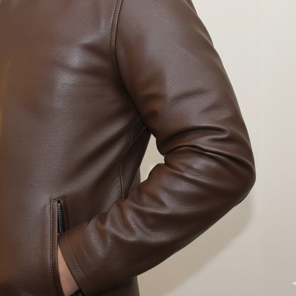 Brown Cow Leather Jacket