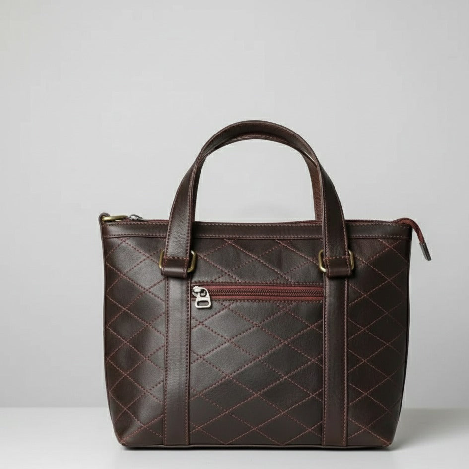 Brown Cow Leather Women Handbag