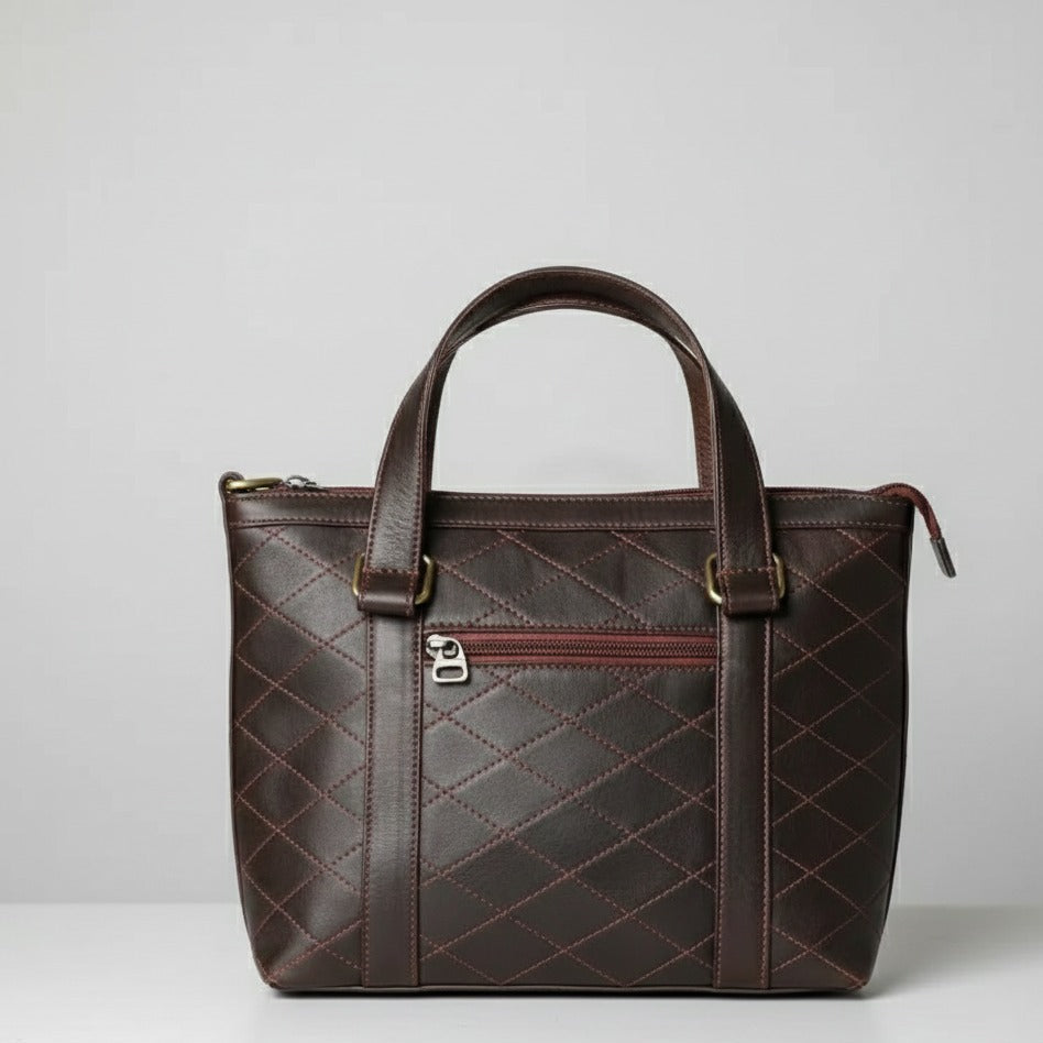 Brown Cow Leather Women Handbag