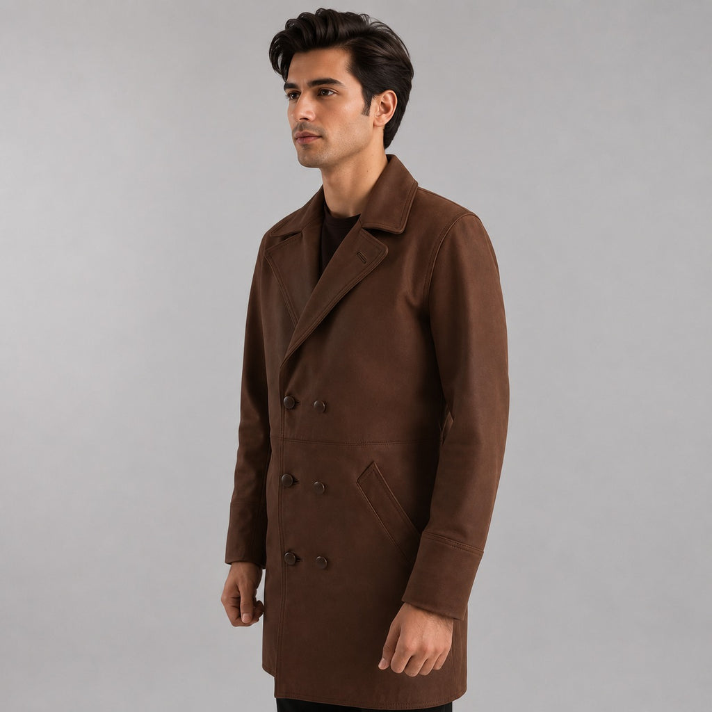 Brown Leather Coat