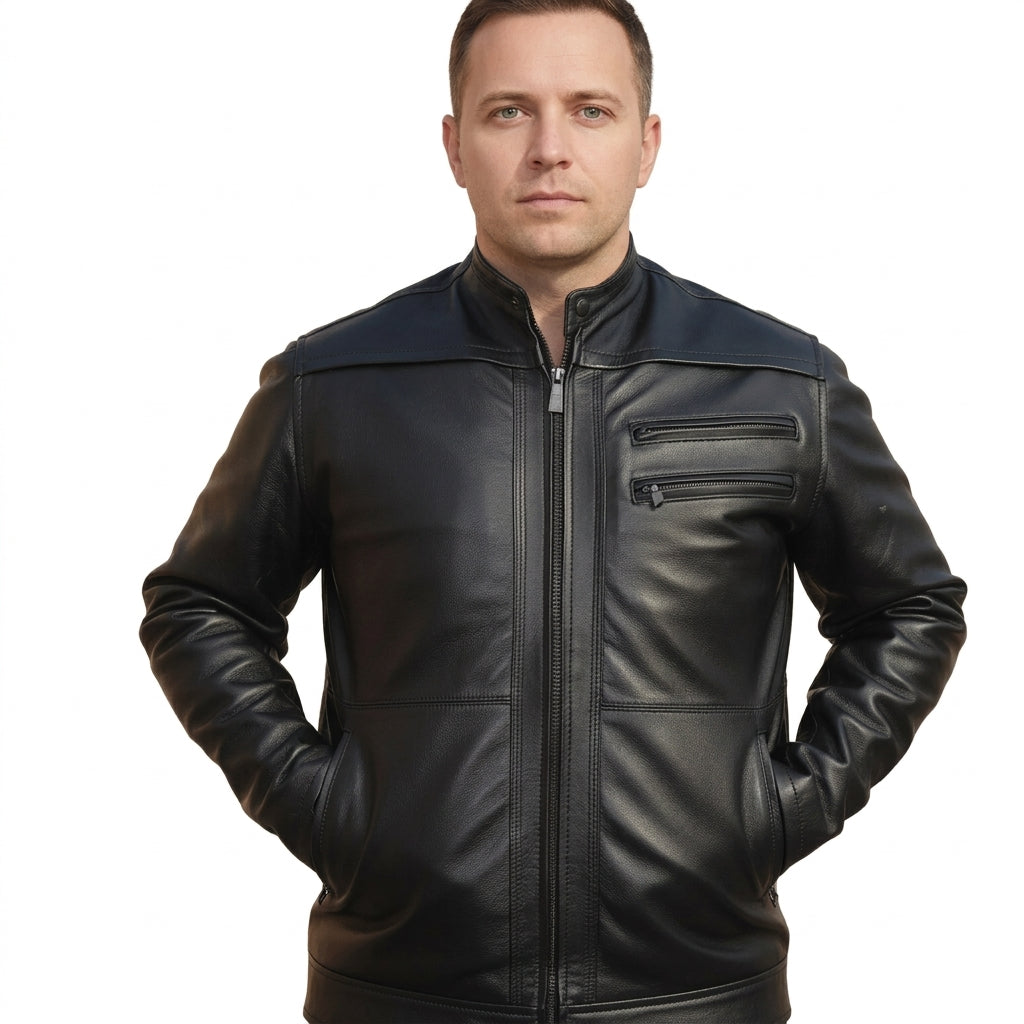 Casual Black Sheep Leather Jacket