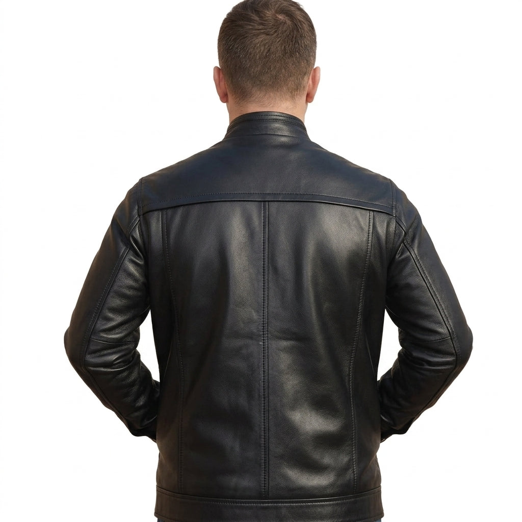 Casual Black Sheep Leather Jacket