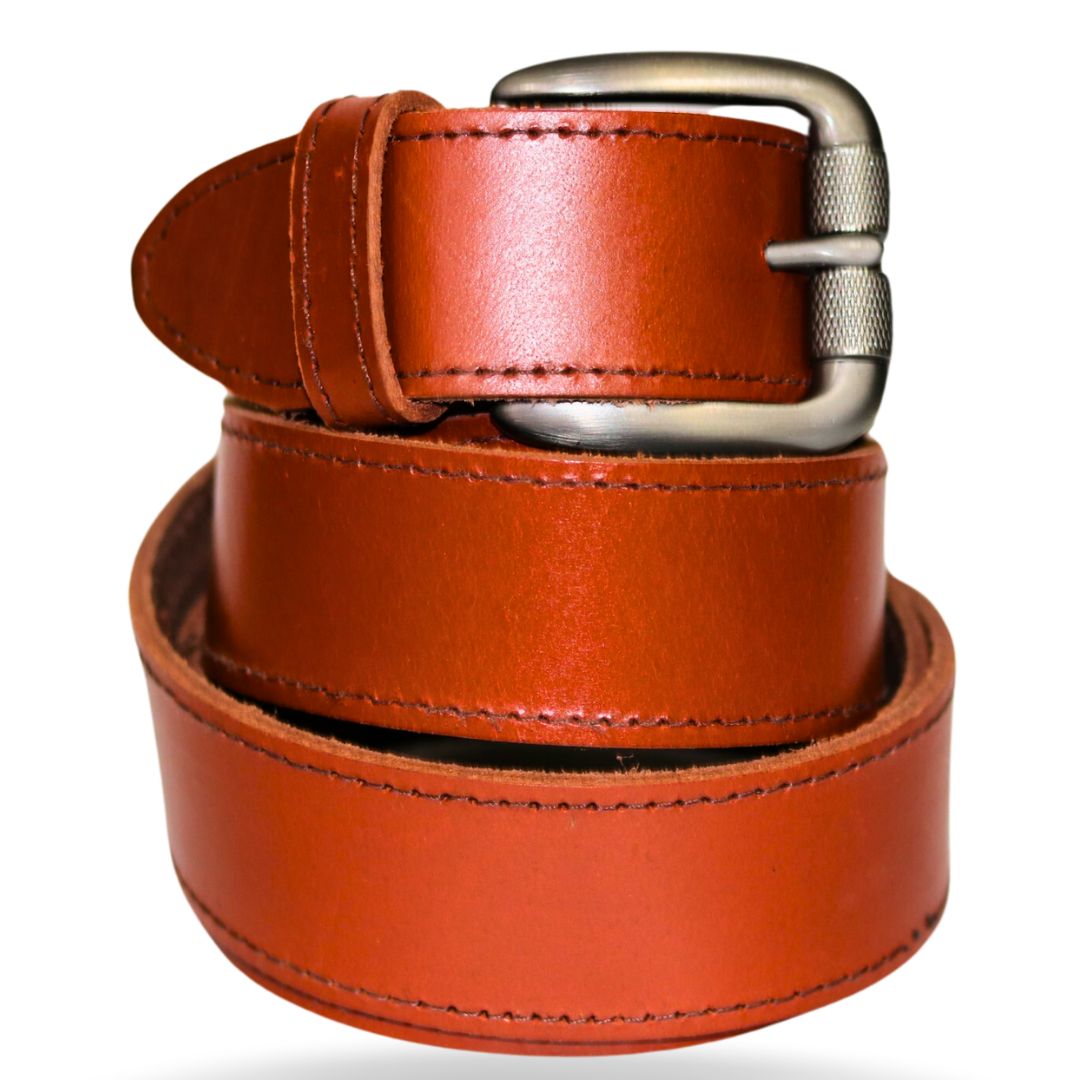 Casual Brown Leather Belt