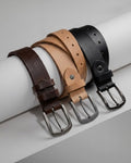 Casual Leather Belts for Men Set of Three