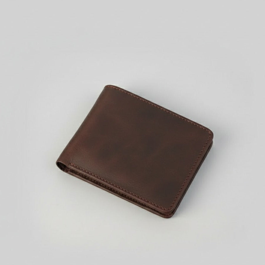 Center Flap Dark Brown Sheep Wallet