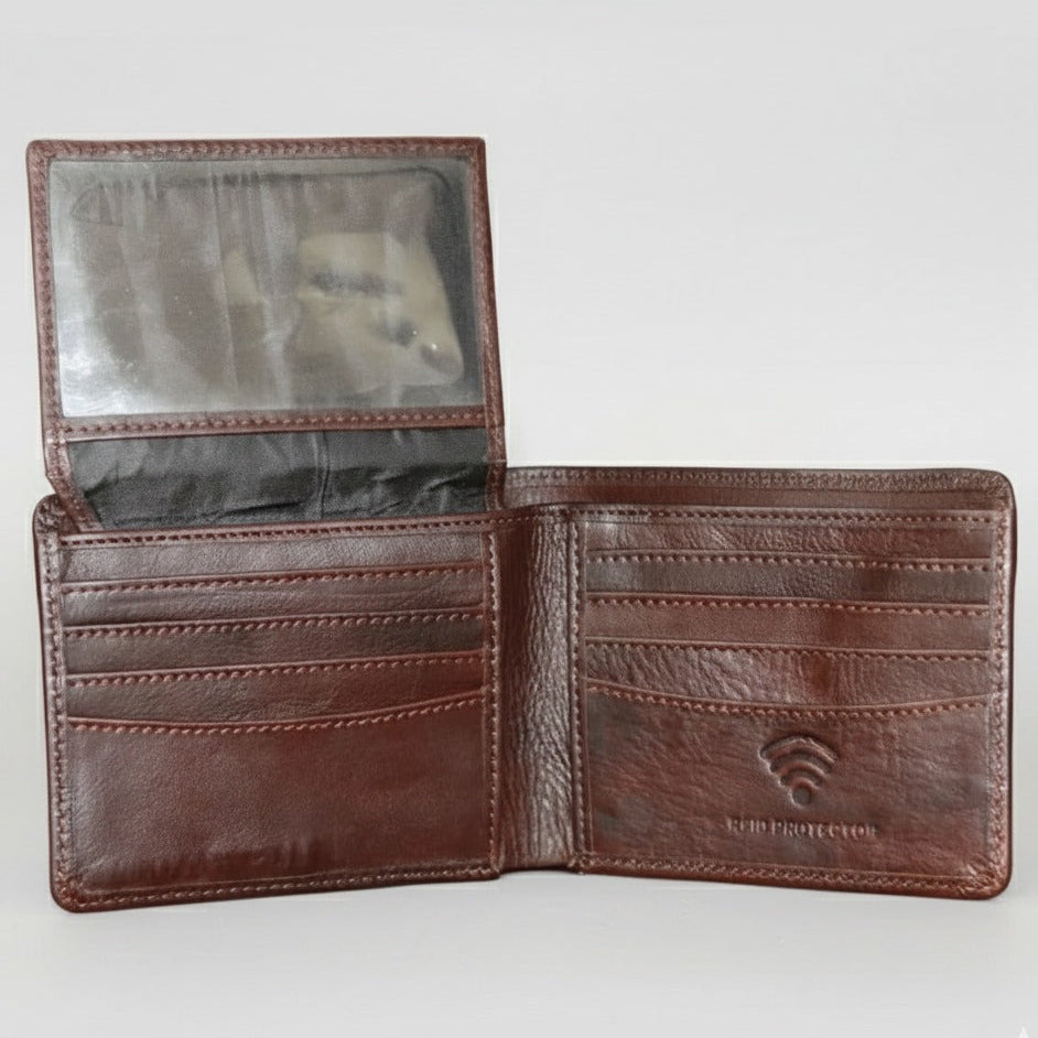 Center Flap Dark Brown Sheep Wallet