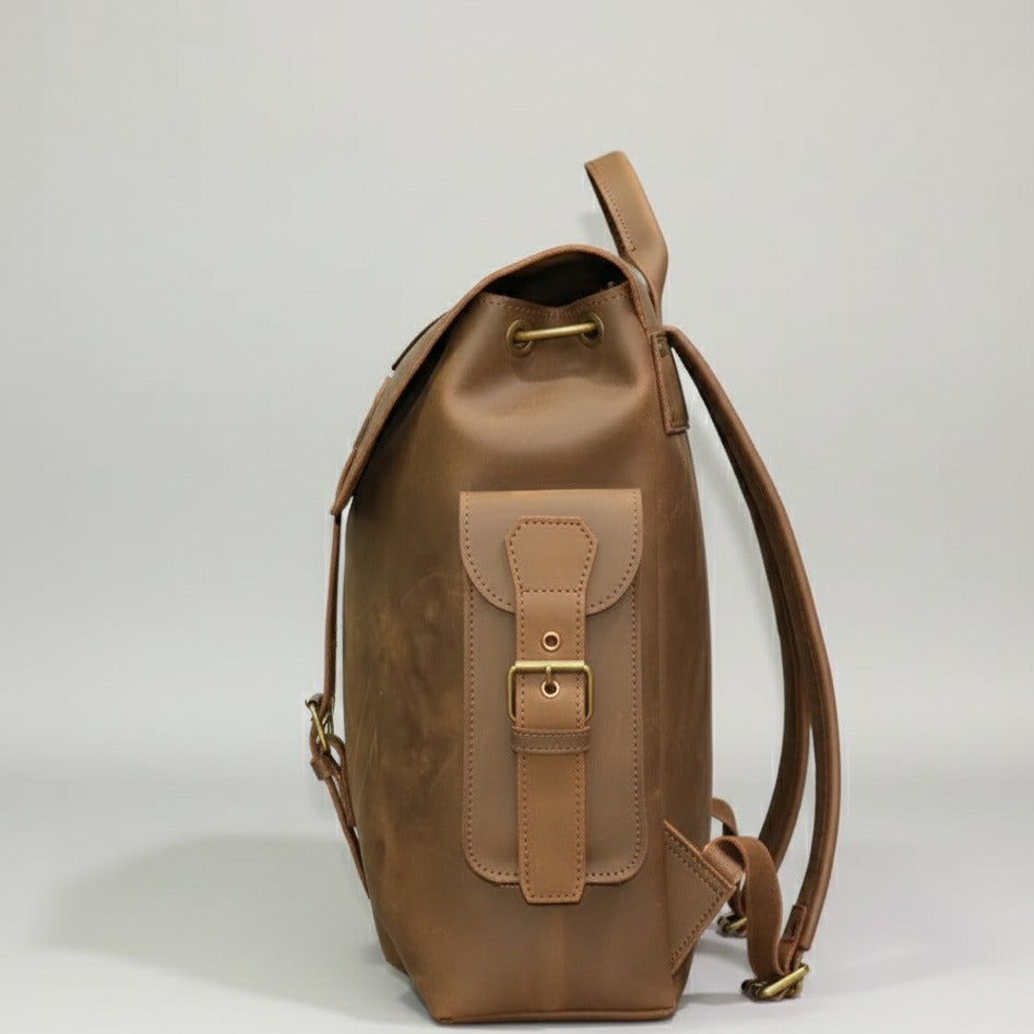 Crazy Horse Leather Smart Bagpack