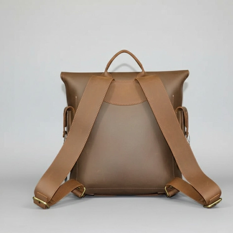 Crazy Horse Leather Smart Bagpack
