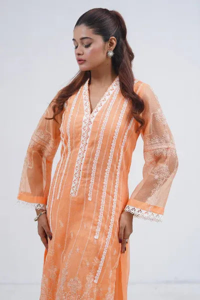 Pretty Peach - 3 Piece Unstitched